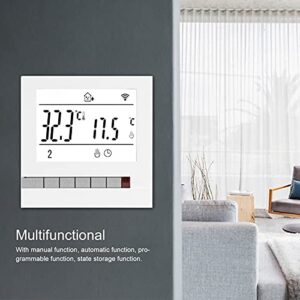 Smart Electric Heating Thermostat, LCD Display WiFi Programmable Baseboard Heater Thermostat APP Voice Control Works with 95-240V Alexa Google Assistant