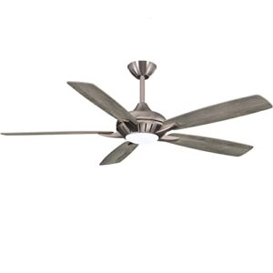 minka aire f1001-bnk dyno xl 60″ ceiling fan with led light & remote, burnished nickel