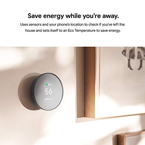 Google Nest Thermostat - Smart Thermostat for Home - Programmable WiFi Thermostat - Snow - GA01334-US Bundle with Matching Google Nest Thermostat Trim Kit Wall Mount Plate GA01837-US