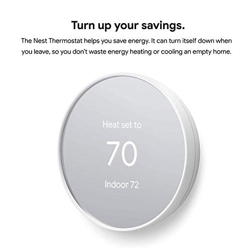 Google Nest Thermostat - Smart Thermostat for Home - Programmable WiFi Thermostat - Snow - GA01334-US Bundle with Matching Google Nest Thermostat Trim Kit Wall Mount Plate GA01837-US