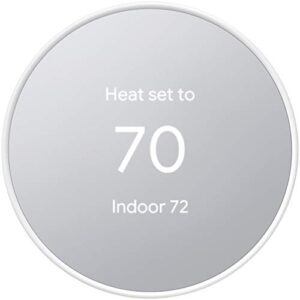 Google Nest Thermostat - Smart Thermostat for Home - Programmable WiFi Thermostat - Snow - GA01334-US Bundle with Matching Google Nest Thermostat Trim Kit Wall Mount Plate GA01837-US