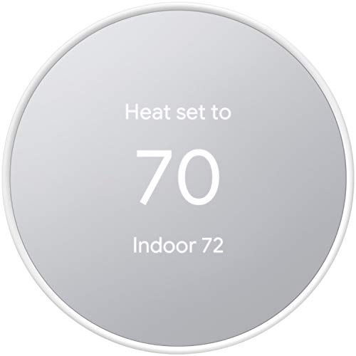 Google Nest Thermostat - Smart Thermostat for Home - Programmable WiFi Thermostat - Snow - GA01334-US Bundle with Matching Google Nest Thermostat Trim Kit Wall Mount Plate GA01837-US