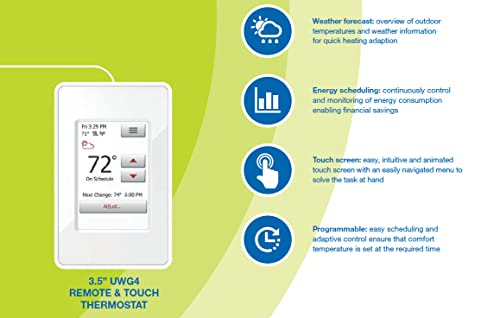 Touchscreen WiFi Programmable Floor Heating Thermostat FloorLace Flex (Thermostat, WiFi Programmable)