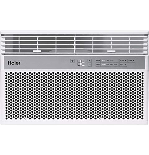 Haier Smart Window Air Conditioner 10,000 BTU Easy Install Kit Included Complete With Wifi & Smart Home Connectivity Energy Star Certified Cools up to 450 Square Feet 115 Volts White