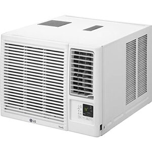 lg electronics lw2421hrsm lg 24,000 btu heat/cool window air conditioner with wifi controls, 24000, white