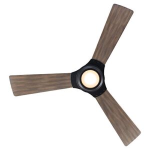 Osprey Smart Indoor and Outdoor 3-Blade Ceiling Fan 56in Matte Black/Barn Wood with 3500K LED Light Kit and Remote Control works with Alexa, Google Assistant, Samsung Things, and iOS or Android App