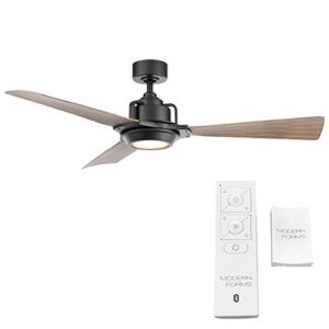 Osprey Smart Indoor and Outdoor 3-Blade Ceiling Fan 56in Matte Black/Barn Wood with 3500K LED Light Kit and Remote Control works with Alexa, Google Assistant, Samsung Things, and iOS or Android App