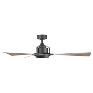 Osprey Smart Indoor and Outdoor 3-Blade Ceiling Fan 56in Matte Black/Barn Wood with 3500K LED Light Kit and Remote Control works with Alexa, Google Assistant, Samsung Things, and iOS or Android App