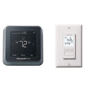 honeywell home rcht8610wf t5 smart thermostat + rpls740b programmable light switch