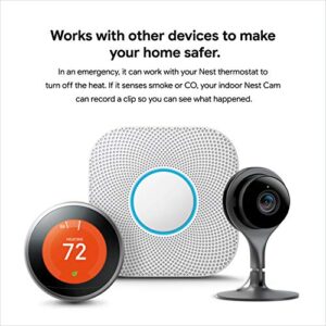 Google Nest Protect - Smoke Alarm - Smoke Detector and Carbon Monoxide Detector - Battery Operated , White - S3000BWES