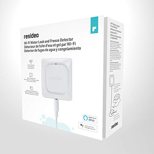 Resideo RCHW3610WF1001/N Wi-Fi Water Leak Detector, 1.2, White