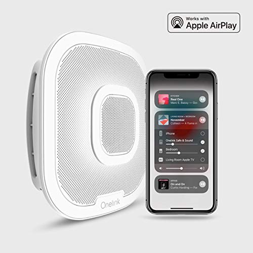 First Alert Onelink Safe & Sound - Smart Hardwired Smoke + Carbon Monoxide Alarm and Premium Home Speaker with Amazon Alexa