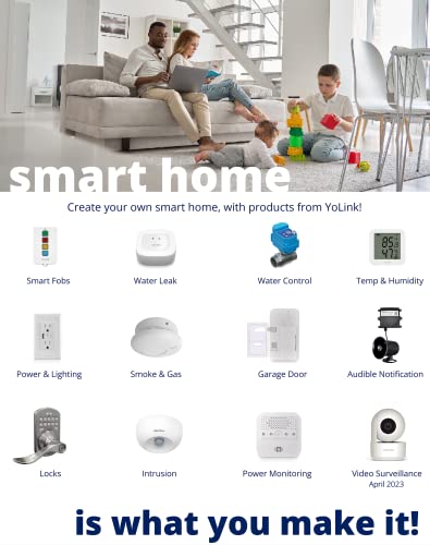 YoLink Smart Home Starter Kit: Water Sensor 4-Pack & Hub Kit - Sensor Compatible with Alexa and IFTTT, 1/4 Mile Range, Instant Remote App, Text(Limited) and Email Alert