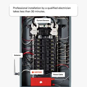 Sense Energy Monitor - Track Electricity Usage in Real Time and Save Money - Meets Rigourous ETL/Intertek Safety Standards