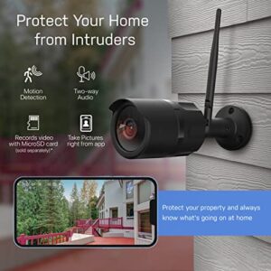 Feit Electric CAM/WM/WiFi 1080p HD Outdoor WiFi Smart Home Security Camera with Night Vision, 2-Way Audio, Black