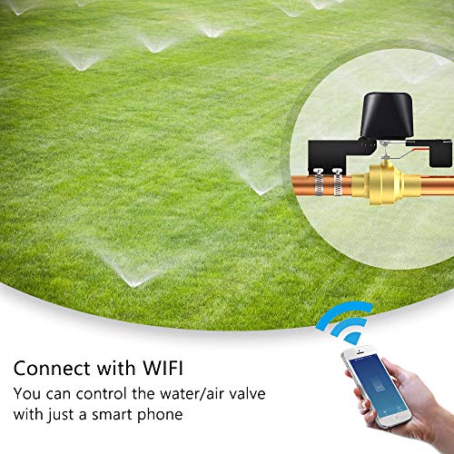 Owfeel WIFI & Bluetooth Smart Water Valve, Shutoff WIFI Control Water Valve Compatible With Alexa, Google and Application Program iOS/Android