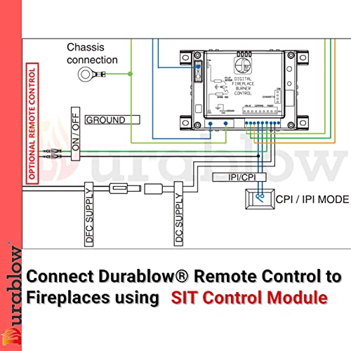 Durablow SH3002 Gas Fireplace WiFi Smart Home Remote Control for Millivolt Valve, Compatible with Alexa, Google Home (On/Off + Timer + Thermostat + Schedule Programmable)