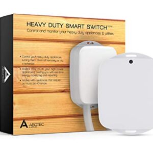 Aeotec Heavy Duty Smart Switch, Z-Wave Plus Home Security ON/OFF controller, 40 amps record electricity consumption