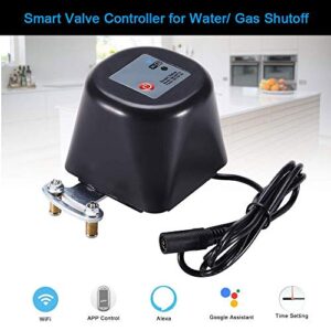 Smart Wifi Water Valve Shutoff Timer, Smart Sprinkler Controller, Wifi Gas Shut Off Valve Controller, for Valves up to 1.5", Compatible with Alexa Google, APP Remote Control, No Hub Required