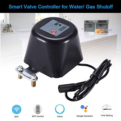 Smart Wifi Water Valve Shutoff Timer, Smart Sprinkler Controller, Wifi Gas Shut Off Valve Controller, for Valves up to 1.5", Compatible with Alexa Google, APP Remote Control, No Hub Required