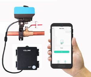 yolink smart water valve controller, with bulldog water valve manipulator, easy no-plumber diy installation, remote control, compatible with alexa/google assistant, ifttt – yolink hub required…