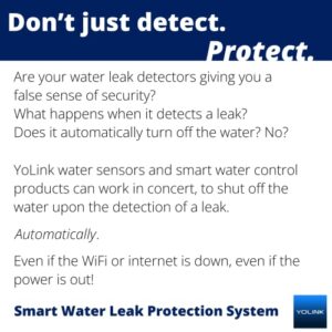 Smart Leak Sensor, YoLink 1/4 Mile World's Longest Range Wireless Smart Water Leak Sensor Compatible with Alexa and IFTTT Leak Detector with App Alerts and Remote Monitor, YoLink Hub Included