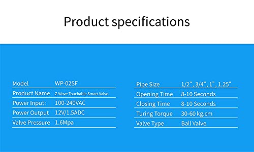 Aiga Smart Home Automation Z-Wave Touchable Gas/Water Auto Shutoff Valve with a Aiga Z-Wave USB Gateway for size 1/2”, 3/4”, 1”, 1.25”, 1.5”