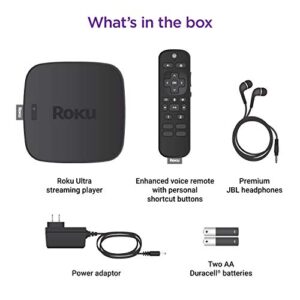 Roku Ultra | Streaming Media Player 4K/HD/HDR with Premium JBL Headphones