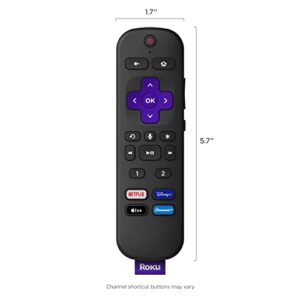 Roku Voice Remote Pro | Rechargeable voice remote with TV controls, lost remote finder, private listening, hands-free voice controls, and shortcut buttons for Roku Players, Roku TV, & Roku Streambars