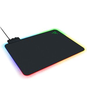 razer firefly hard v2 rgb gaming mouse pad: customizable chroma lighting, built-in cable management, balanced control & speed, non-slip rubber base