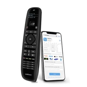 sofabaton u1 universal remote control, all in one remote with smart app, oled display and macro button, control up to 15 entertainment devices, works with tv/dvd/blu-ray/player/projector