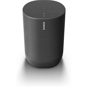 sonos move – battery-powered smart speaker, wi-fi and bluetooth with alexa built-in – black​​​​​​​