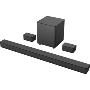 vizio v-series 5.1 home theater sound bar with dolby audio, bluetooth, wireless subwoofer, voice assistant compatible, includes remote control – v51x-j6