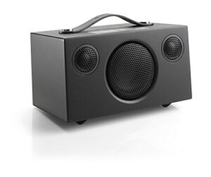 audio pro addon c3 wireless bluetooth speaker | high fidelity, wifi multiroom, rechargeable, portable speaker | airplay, alexa, spotify connect compatible home & outdoor speaker | black