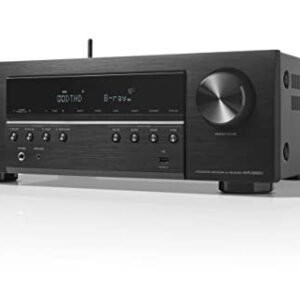 Denon AVR-S660H 5.2 Ch AVR - 75 W/Ch (2021 Model), Advanced 8K Upscaling, 3D Audio - Dolby TrueHD, DTS:HD Master & More, Wireless Streaming, Built-in HEOS, Alexa