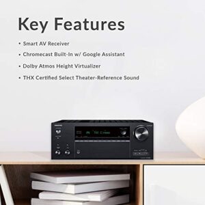 Onkyo TX-NR696 Home Audio Smart Audio and Video Receiver, Sonos Compatible and Dolby Atmos Enabled, 4K Ultra HD and AirPlay 2, Black