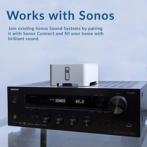 Onkyo TX-NR696 Home Audio Smart Audio and Video Receiver, Sonos Compatible and Dolby Atmos Enabled, 4K Ultra HD and AirPlay 2, Black