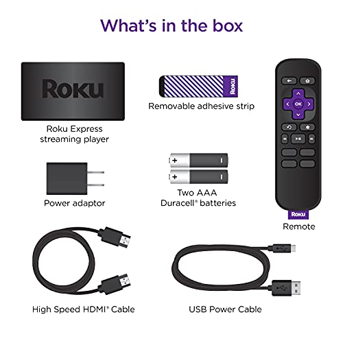 Roku Express HD Streaming Media Player, Black (Renewed)
