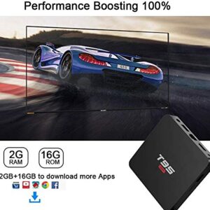 Android 10.0 TV Box, Android Smart TV Box T95Super 2GB Ram 16GB ROM Quad-Core Allwinner H3 Set top TV Box Support WiFi 2.4GHz 3D 4K Android Media Player