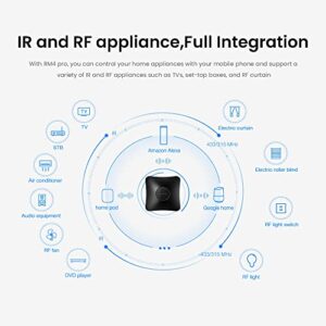 Broadlink RM4 pro IR RF WiFi Universal Remote Smart Home Automation Compatible with Alexa and Google Home