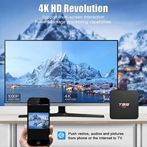 Android TV Box 10.0, T95 Super Android TV Box 2GB RAM 16GB ROM Quad-Core Media Player, Support 2.4GHz WiFi 4K H.265 3D USB 2.0, Smart TV Box Android Box for TV