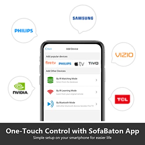 SofaBaton U1 Universal Remote with OLED Display and Smartphone APP, All in One Universal Remote Control for up to 15 Entertainment Devices, Compatible with Smart TVs/DVD/STB/Projector so on