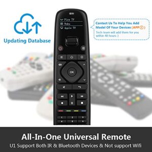 SofaBaton U1 Universal Remote with OLED Display and Smartphone APP, All in One Universal Remote Control for up to 15 Entertainment Devices, Compatible with Smart TVs/DVD/STB/Projector so on