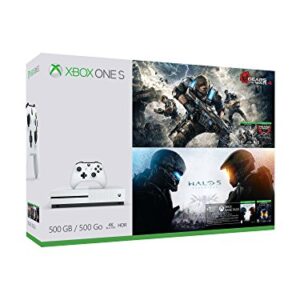 Xbox One S 500GB Console - Gears of War & Halo Special Edition Bundle