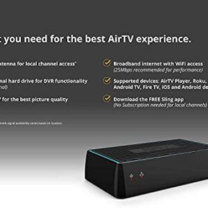 Sling Media AirTV | Dual-tuner Local Channel Streamer for TVs and Mobile Devices | DVR Capable | Built for Sling TV