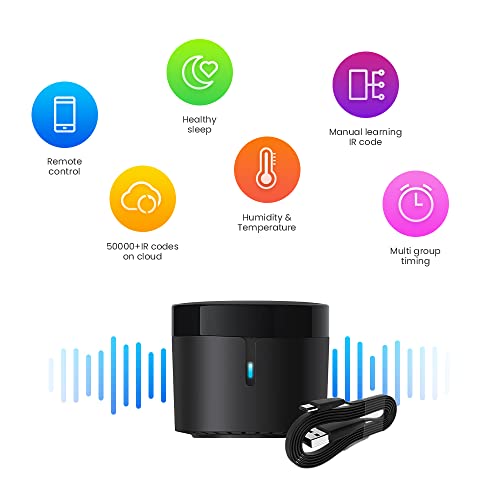 Broadlink RM4 Mini Smart Infrared Universal Remote Control by Smartphone from Anywhere Works with Google Assistant and Alexa