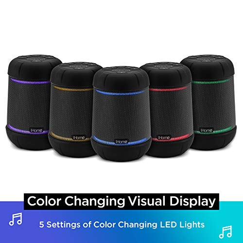 iHome iBT158 Smart Bluetooth Speaker - With Alexa Built-In and Color Changing LED Lights - Perfect Portable Audio Device for Parties, Outdoors, and Other Events