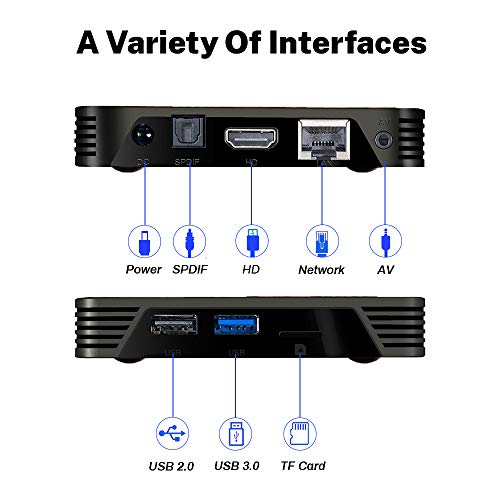 Android TV Box 11.0, Smart TV Box RK3318 2GB 16GB Support 2.4G 5.8G WiFi Bluetooth 4.1 with Mini Backlit Keyboard Ethernet LAN 3D 4K Video Android Box Set Top TV Box