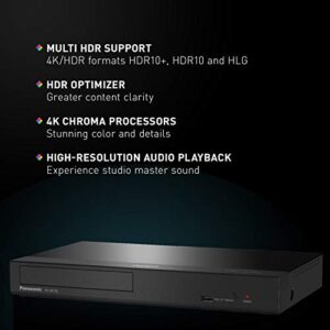 Panasonic 4K Blu Ray Player, Ultra HD Premium Video Playback and Hi-Res Audio - DP-UB150-K (Black)