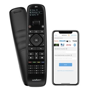sofabaton universal remote control with mobile phone app, super easy one-click universal remote for firtv/roku/nvidia shield/vizio/marantz/yamaha streaming players (support ir & blutooth devices)